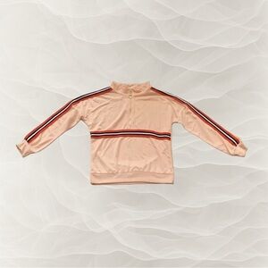Primark Pink Track Jacket Women’s Size Small Half Zip Red/black/white Stripe